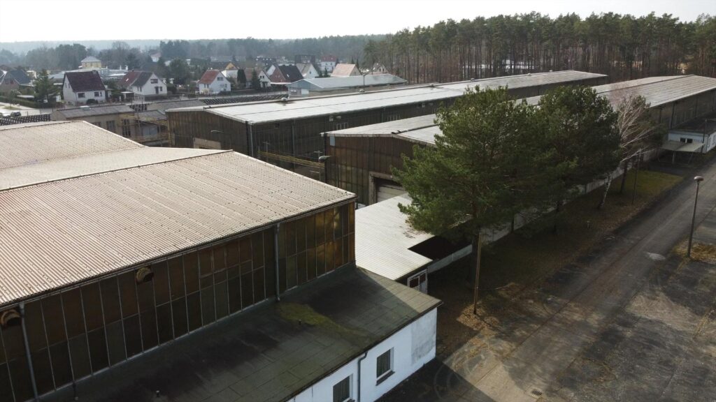 Luftansicht des Gewerbeareals in Torgelow